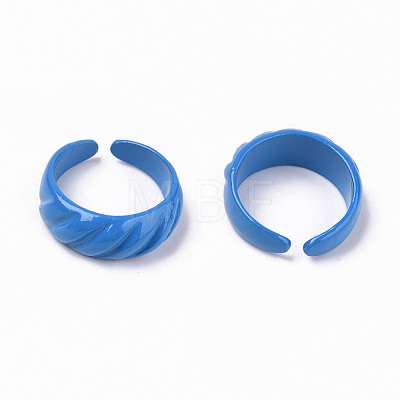 Spray Painted Alloy Cuff Rings RJEW-T011-31E-RS-1