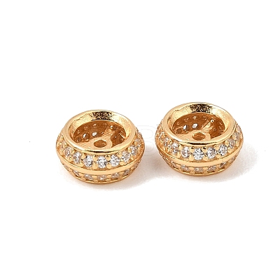 925 Sterling Silver Micro Pave Clear Cubic Zirconia Spacer Beads SE-CBAF1B2-01G-1