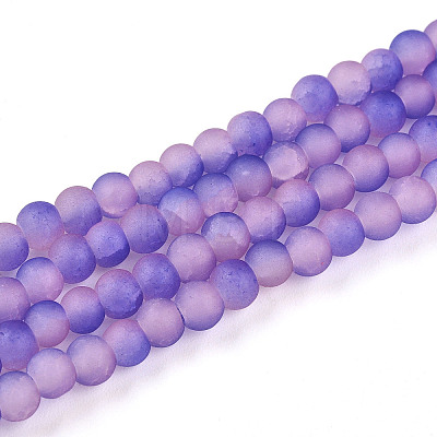Crackle Glass Beads Strands GLAA-N009-4mm-08-1