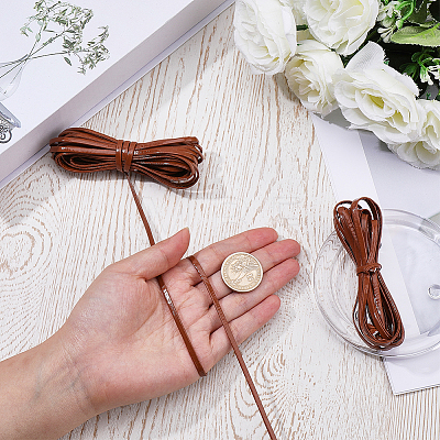 2 Bundles Flat PU Leather Braided Cord OCOR-CL0001-18A-1