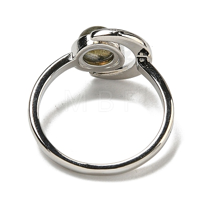 Natural Labradorite Adjustable Rings RJEW-K269-09P-04-1