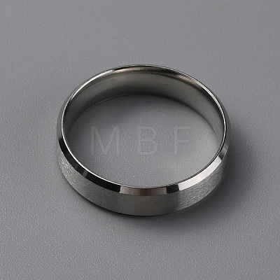 Matte Style 304 Stainless Steel Wide Band Finger Rings for Women Men RJEW-WH0009-14F-P-1