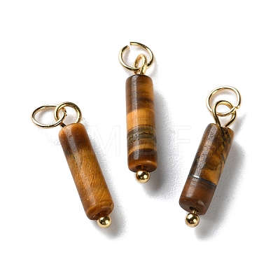 Natural Tiger Eye Pendants STAS-C120-01G-04-1