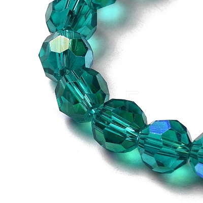 Electroplate Transparent Glass Beads Strands X-EGLA-A035-T8mm-L12-1
