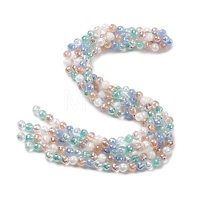 Electroplate Glass Beads Strands EGLA-D300-06-8mm-06-1