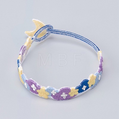 Embroidery Bracelets for Girls BJEW-H535-03-1
