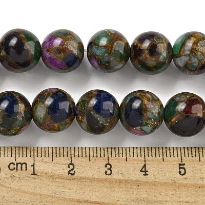 Synthetic Gold Clinquant Stone Beads Strands G-P549-A01-03B-1