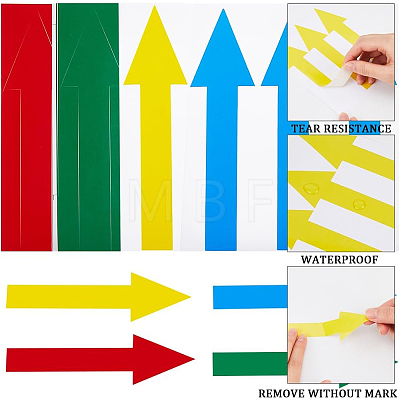20Sheets 4 Colors Paper Self-Adhesive Arrows Guide Label Stickers DIY-GF0014-48-1