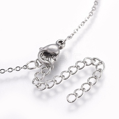 304 Stainless Steel Pendant Necklaces X-NJEW-O108-14P-1