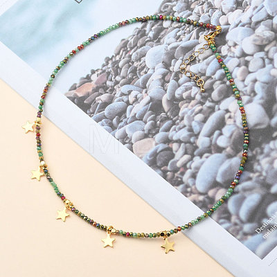 Beaded Necklaces & Pendant Necklace Sets NJEW-JN03076-02-1