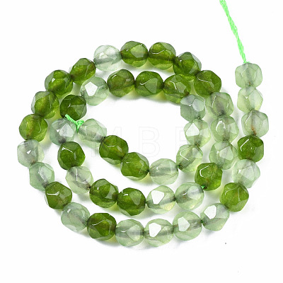 Natural White Jade Beads Strands X-G-N326-96-1