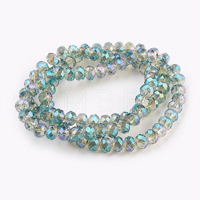 Electroplate Glass Beads Strands X-GLAA-K027-FR-A02-1