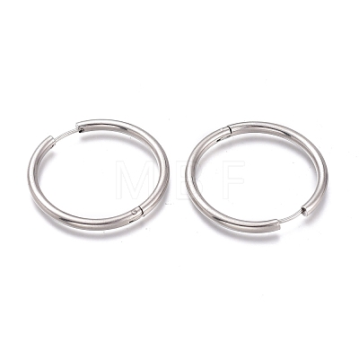 201 Stainless Steel Huggie Hoop Earrings EJEW-O095-05-31-1