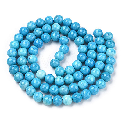 Opaque Crackle Glass Round Beads Strands GLAA-T031-10mm-01Z-1