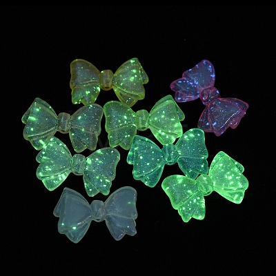 Transparent Luminous Acrylic Beads MACR-D024-40-1