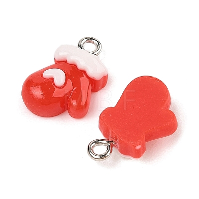 Christmas Theme Opaque Resin Pendants RESI-S08-02A-1