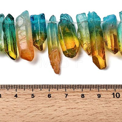 Two Tone Natural Quartz Crystal Beads Strands G-Z131-K01-05-1