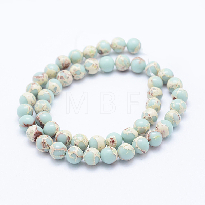 Synthetic Imperial Jasper Beads Strands X-G-F531-8mm-H03-1