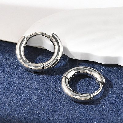 Tarnish Resistant 304 Stainless Steel Hoop Earrings EJEW-P177-P-13-1