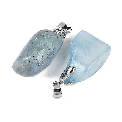 Natural Aquamarine Pendants G-H259-05P-A-1