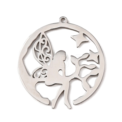 304 Stainless Steel Pendants STAS-F367-07P-1