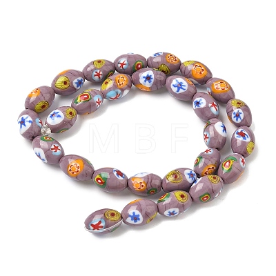 Handmade Millefiori Glass Beads LAMP-U004-02H-1
