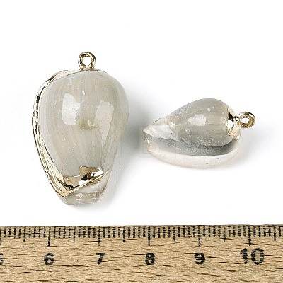 Electroplated Natural Shell Pendants BSHE-T015-01-1