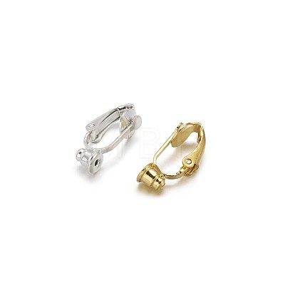 Brass Clip-on Earring Converters Findings KK-TA0007-21-1