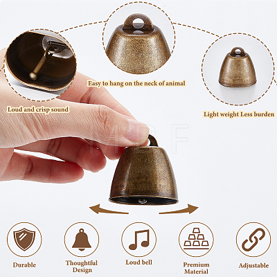 Tibetan Style Iron Bell Pendants FIND-WH0034-22AB-1