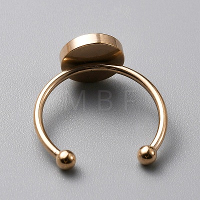 304 Stainless Steel Cuff Ring Components LS-FIND-WH0129-74C-RG-1
