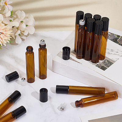 15Pcs Glass Essential Oil Empty Roller Ball Bottle CON-GF0001-26-1