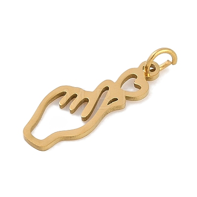 Ion Plating(IP) 304 Stainless Steel Pendants STAS-R135-09G-1
