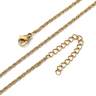 1.5MM 304 Stainless Steel Rope Chain Necklaces NJEW-T016-23G-1