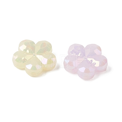 UV Plating Opaque Acrylic Beads OACR-G058-17C-1