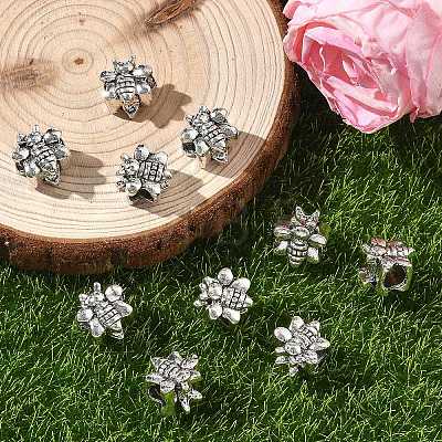 Alloy European Beads PALLOY-S079-078AS-1