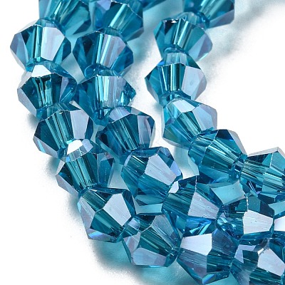 Transparent Electroplate Glass Beads Strands EGLA-A039-T3mm-A01-1
