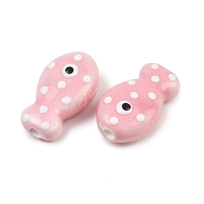 Handmade Porcelain Beads PORC-B009-03G-1