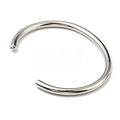 304 Stainless Steel Simple Thin Cuff Bangles BJEW-P296-02P-1