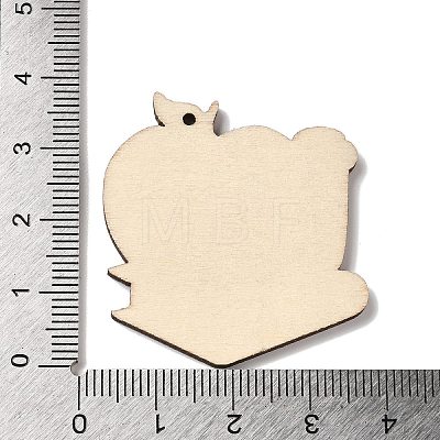 Color Printing Wood Pendants WOOD-S062-02B-1