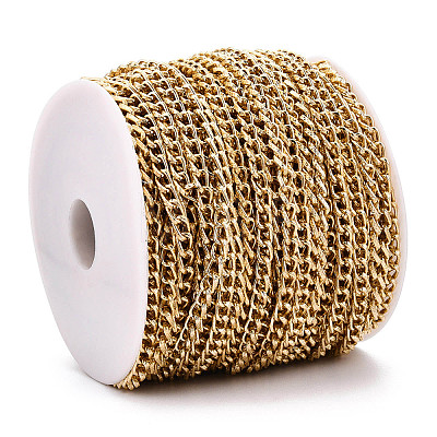 Aluminium Textured Curb Chains CHA-T001-42G-1