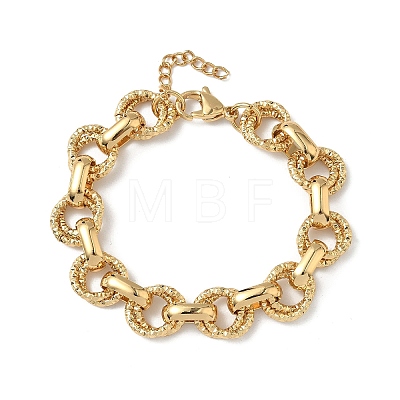 304 Stainless Steel Rolo Chain Bracelets for Women BJEW-S176-01G-B-1