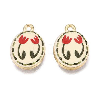 Valentine's Day Printed Alloy Pendants PALLOY-SZC0008-05M-1