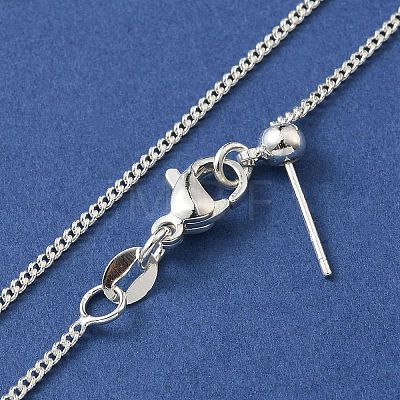Brass Twisted Chain Necklaces NJEW-M083-01S-1
