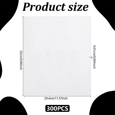 300Pcs Non-woven Fabric Tear Away Machine Embroidery Stabilizer DIY-WA0001-26-1