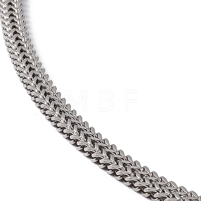 304 Stainless Steel Snake Chain Necklace with Lobster Claw Clasps for Men Women STAS-K249-01C-P-1