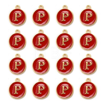 Golden Plated Alloy Enamel Charms ENAM-S118-03P-1