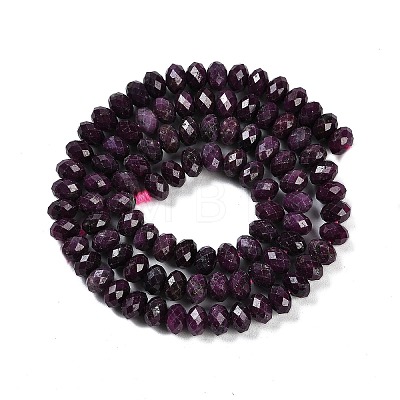 Natural Ruby Beads Strands G-P553-F01-04-1