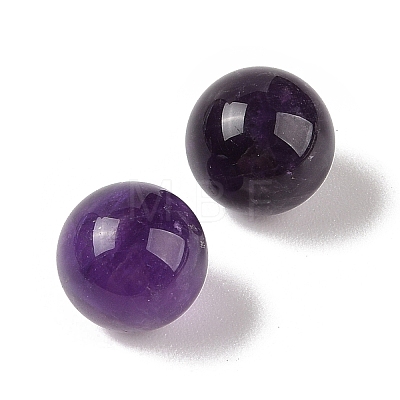 Natural Amethyst No Hole Sphere Beads G-K353-04B-03-1