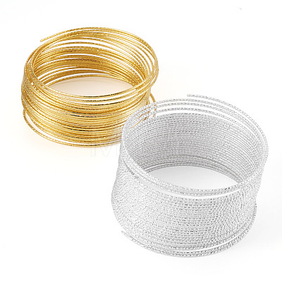 2Pcs 2 Colors Textured Iron Memory Beading Wire for Wire Wrap DIY Jewelry Making MW-TA0001-06B-1