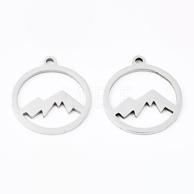 Non-Tarnish 201 Stainless Steel Pendants STAS-Q240-033P-1